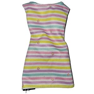 Barbie Dress Pastel Spring Easter Stripes Doll Clothes Accessories RARE